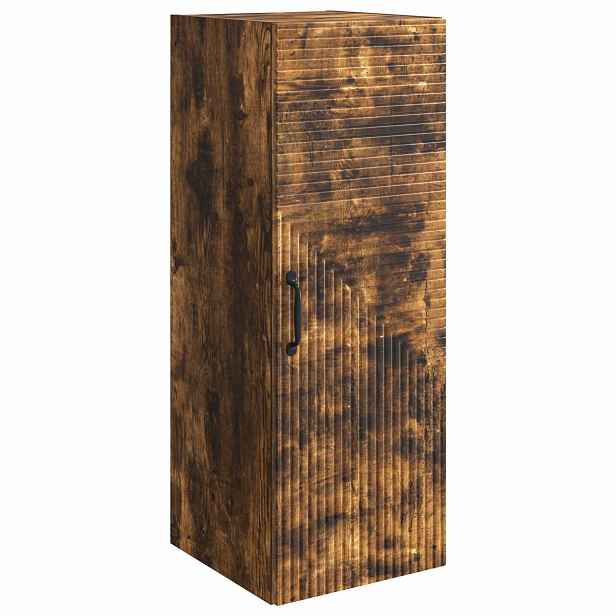 vidaXL Nástěnná skříň Kouřový dub 33 x 34,5 x 90 cm Kompozitní dřevo