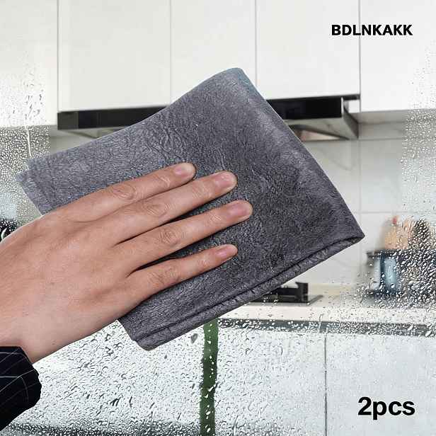 TEMU BDLNKAK 2 ks Zesílené kouzelné utěrky, absorpční a nepouštějící vlákna, utěrky na sklo bez šmouh, mikrovláknové čisticí utěrky, které
