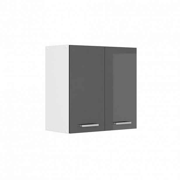 Vicco UNIVERZÁLNÍ NÁSTĚNNÁ SKŘÍŇKA R-Line Antracitový vysoký lesk 60 x 60 cm s dvířky