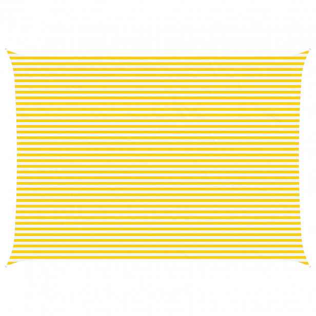 vidaXL Sluneční plachta Žlutá a bílá 5 x 7 m 100% polyester Oxford