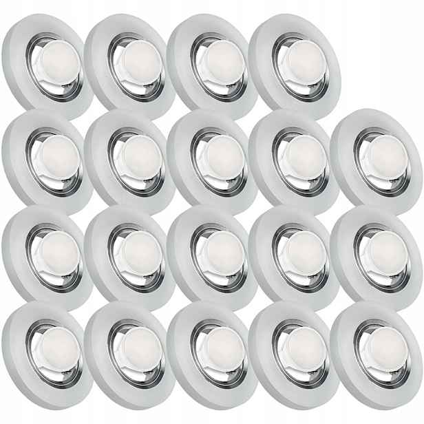 19X Skleněná Zapuštěná Lampa Námraza Kolo Silné Sklo Žárovka 1.5W