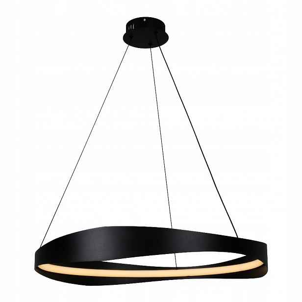 Circular – závěsná lampa 60 cm kulatý, minimalistická, moderní černá