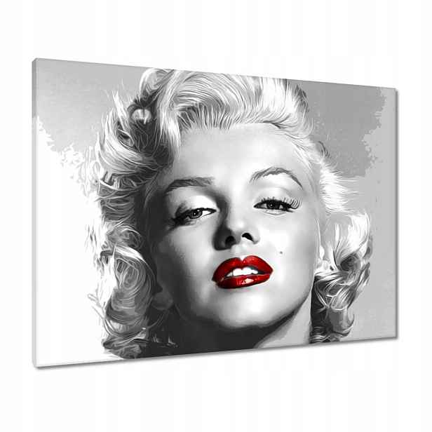 Obrazy 80x60 Monroe Červené rty