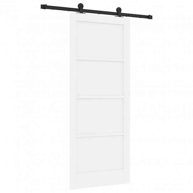 vidaXL Posuvné dveře ORKDAL 83 x 202 cm Masivní borovicové dřevo Bílá