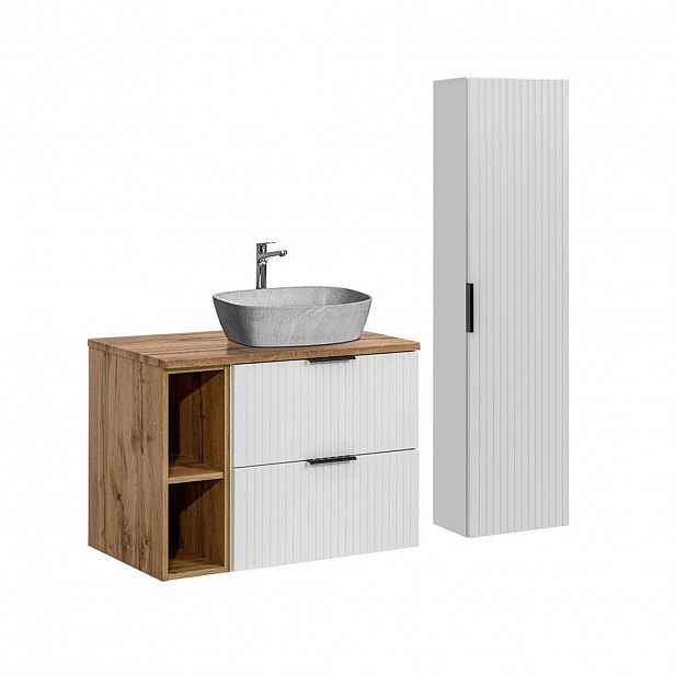 Petits-meubles KOUPELNOVÝ NÁBYTEK 80.6cm Adriel 2er-Set Bílá