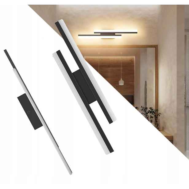 Moderní Nástěnná Led Lampa Loft 20W 3000K Do Obývacího Pokoje, Černá