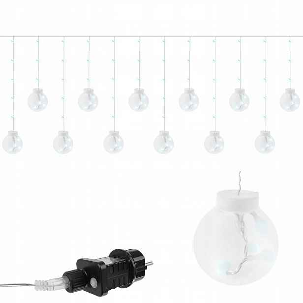 Iso 11347 Světelný závěs koule 108 Led, 3.6W studená bílá