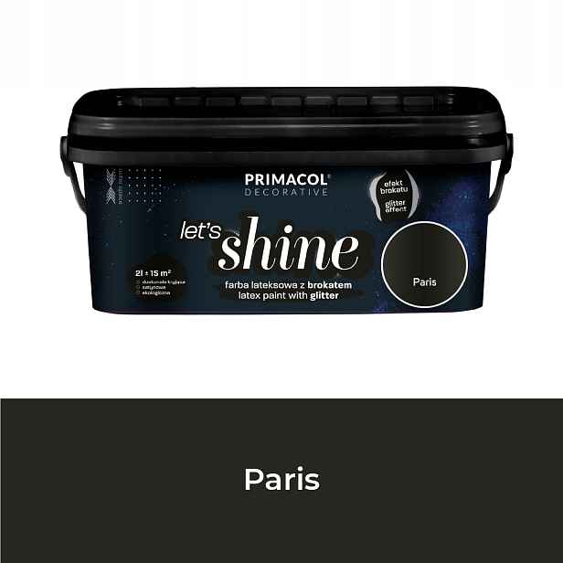 Primacol Let's Shine Barva Barva Se Třpytkami Paříž 2L Černá