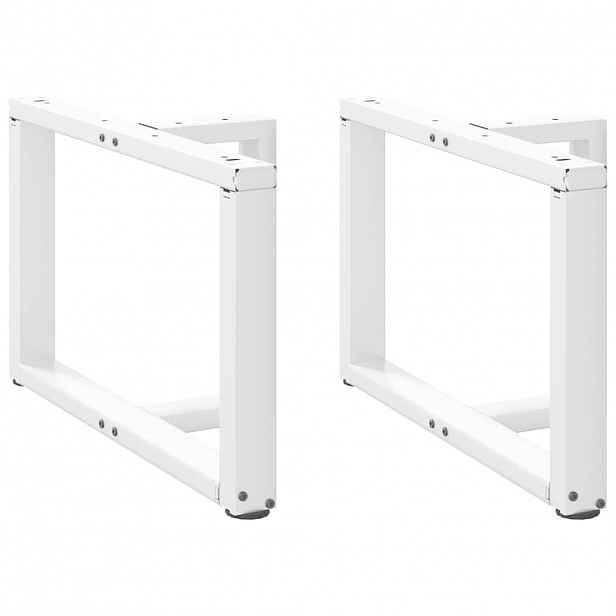 vidaXL Nohy konferenčního stolku ve tvaru T, 2 ks, bílé, 70 x 25 x (42-43) cm, ocel