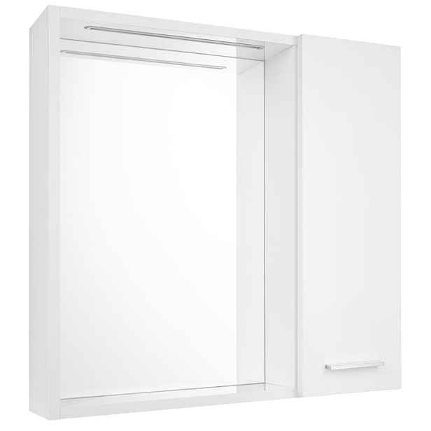 Aqualine ZOJA/KERAMIA FRESH STRIP galerka s LED osvětlením, 60x60x14cm, pravá, bílá
