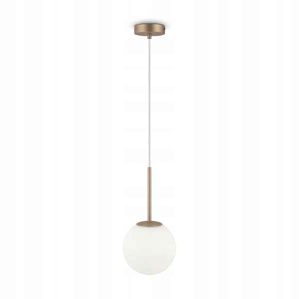 Maytoni Závěsná lampa Basic Form kula Ø18 cm, mosazné sklo, nastavitelná