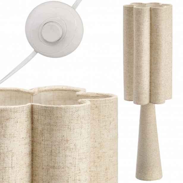 Podlahová Lampa béžový len 130 Boho do dětského pokoje v obývacím pokoji