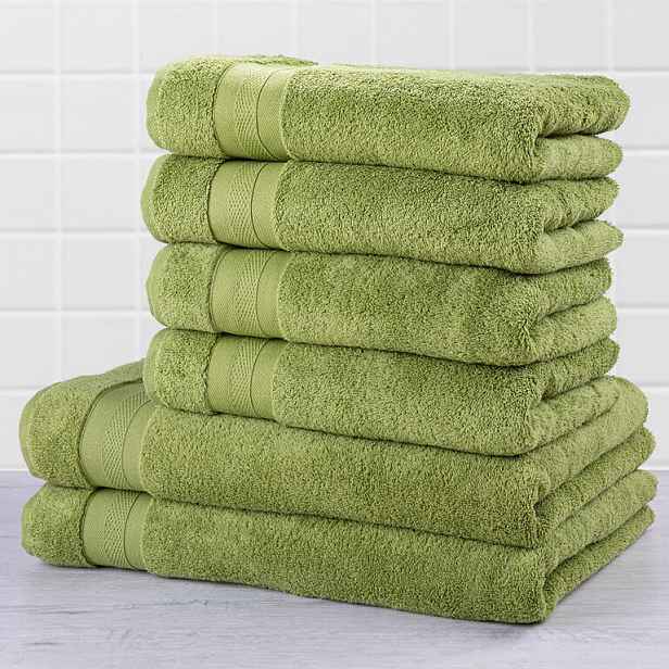 Sada froté ručníků a osušek MEXICO zelená 6 ks