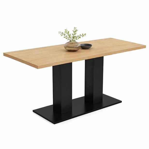 STILVORA JÍDELNÍ STŮL v přírodní barvě, rozkládací, pro 6–8 osob, zesílená deska, minimalistický styl, 140–180 × 70 × 75 cm