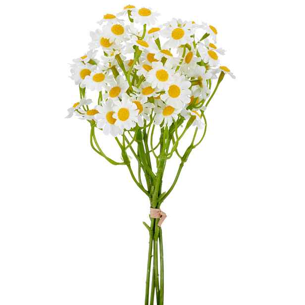 Umělá kytice heřmánku výška 23 cm Gasper - bílá