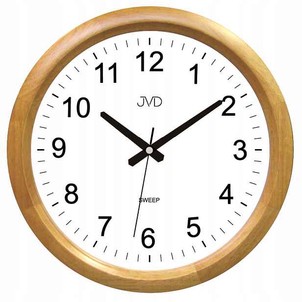 Čitelné Dřevěné Tiché Nástěnné Hodiny 34 cm NS801