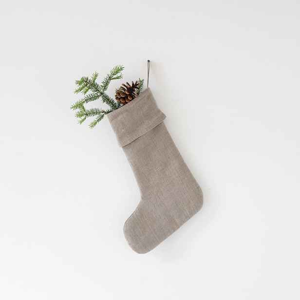 Látková vánoční punčocha Natural – Linen Tales