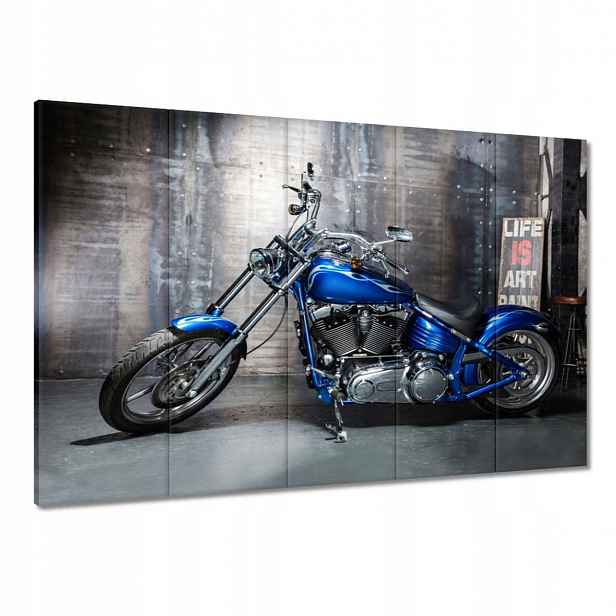 Obrazy 100x70 Modrý chopperový motor