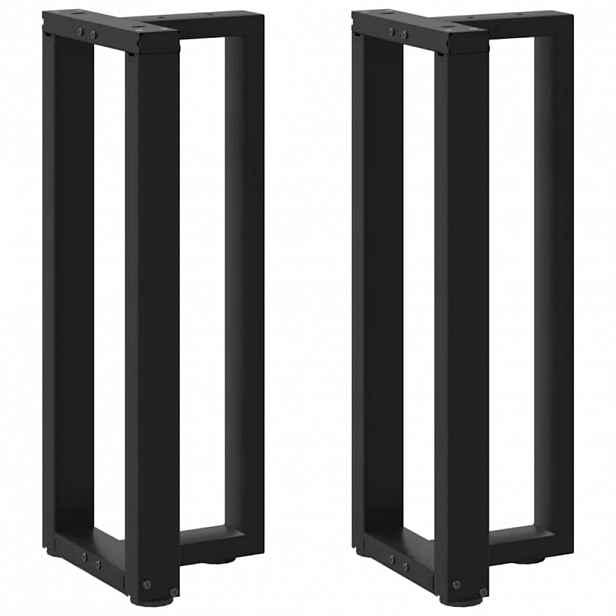 vidaXL Nohy konzolového stolku ve tvaru T, 2 ks, černé, 25 x 28 x (72-73) cm, ocel