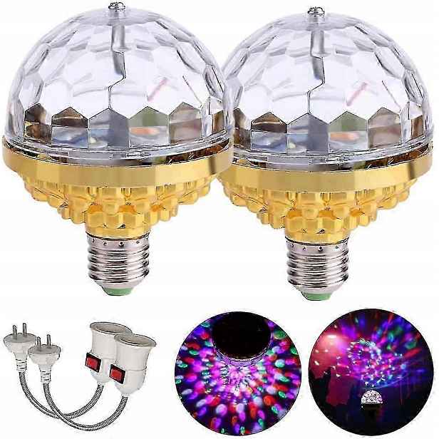 2 ks Barevné otočné světlo Magic Ball Led Disco Ball
