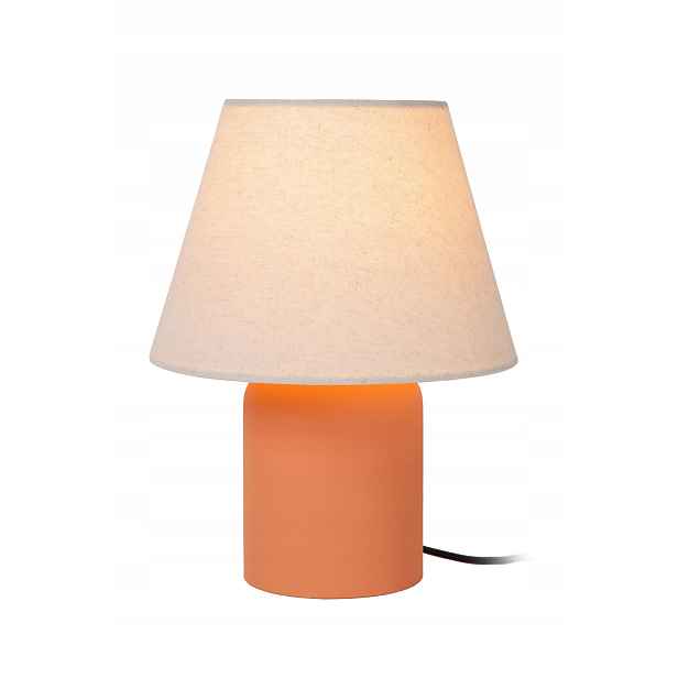 Lucide Macia noční lampa terakotová lněná keramická E14 15W