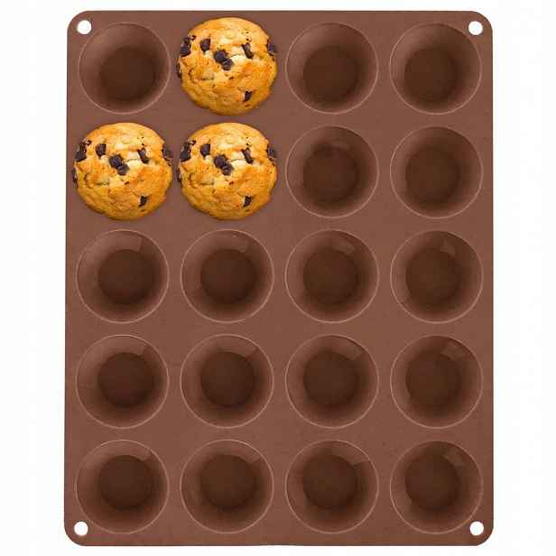Silikonová forma na muffiny, oranžová, malé muffiny Sillinie