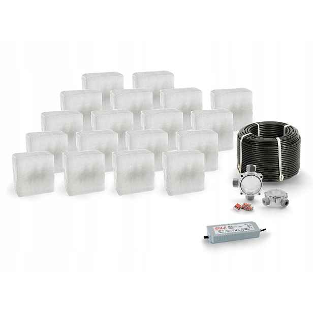 18x Led nájezdové svítidlo 12V IP68 Bz 14x14 cm