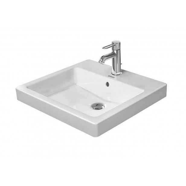 Duravit Vero - Umyvadlo na desku, 50x47 cm, s přepadem, s otvorem pro baterii, bílá 0315500000