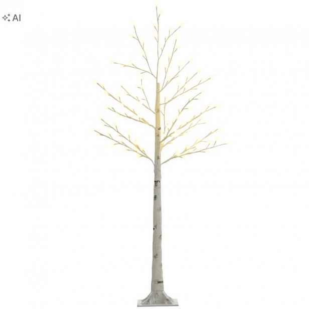 Homcom Umělý strom Bříza Led 120 Diod 3 úrovně Stmívání 150 cm