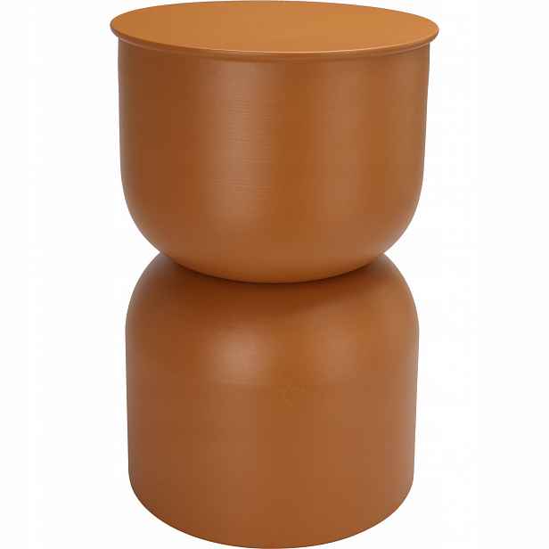 Kovový Sloupkový Stolek Matný Ø Výška 31 CM 46 CM Oranžová Barva