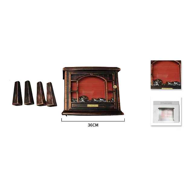 Led krb Efekt plamene 36 cm Volně stojící lampa s retro nožičkami