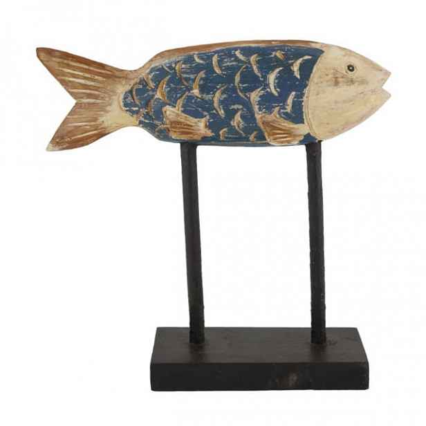 Ozdobná figurka ryba ze dřeva 28 cm