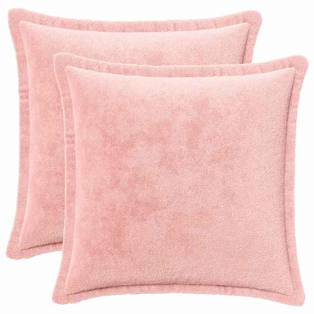 vidaXL Odhazovací polštář 2 ks HOUTEN Růžová 30 x 30 cm Flanel
