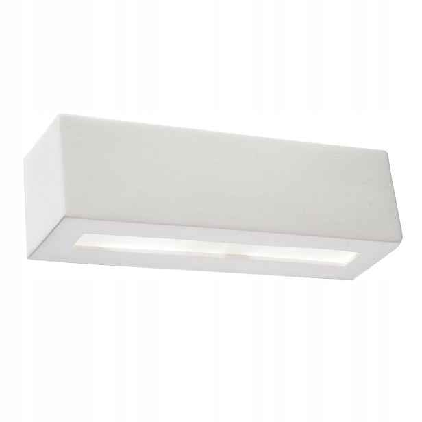 Sollux Nástěnná lampa keramická skleněná bílá ozdobná horní část 32 cm