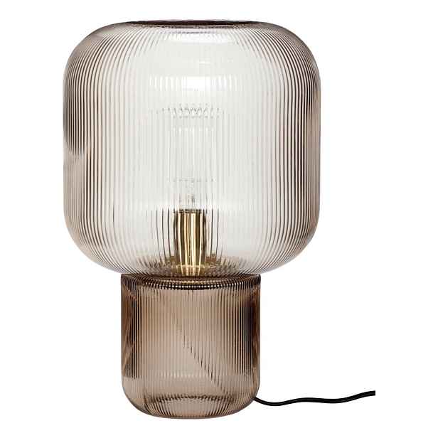 Hnědá stolní lampa se skleněným stínidlem (výška 42 cm) Pirum – Hübsch