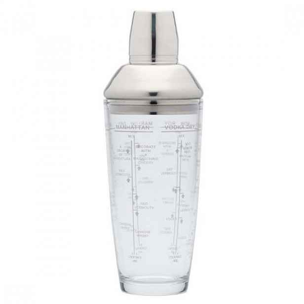 Koktejlový šejkr, vyrobený ze skla, 700 ml - BarCraft