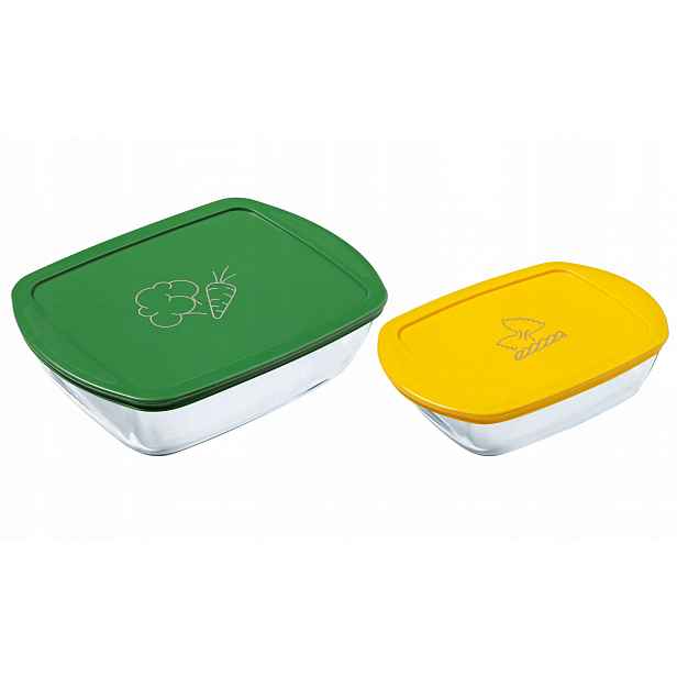 Sada Obdél. Dóz Pyrex 2KS, 1,2L+2,5L, Sklo