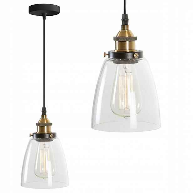 Skleněná Lampa Loft Industrial Transparentní Verto Sklo Toolight