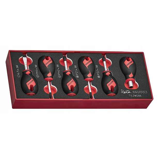 Teng Tools Sada Krátkých Šroubováků TEZMD06 6 Ks.