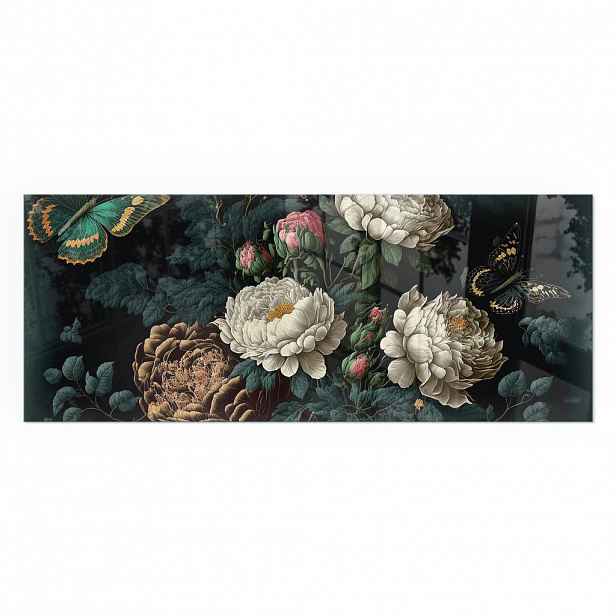 TULUP PODLOŽKA POD KRB 125x50 cm - Květinový vzor s motýly