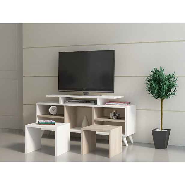 TV stěna / Sestava pod TV Kutay - White, Cordoba