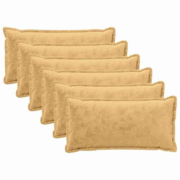 vidaXL Odhazovací polštář 6 ks HOUTEN Taupe 40 x 80 cm Flanel