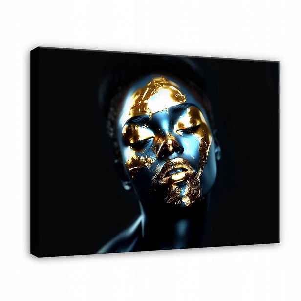 Wallarena OBRAZY Abstraktní žena Zlatá 120x80