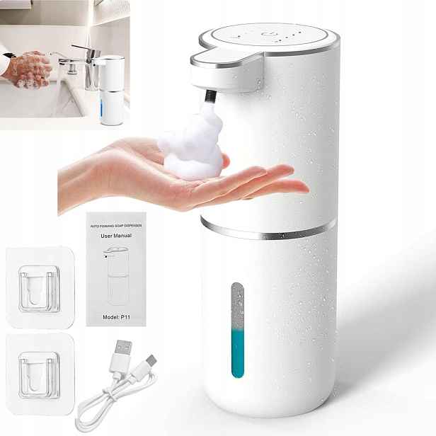 Automatický dávkovač mýdla 380 ml se senzorem, zásobník na mýdlo