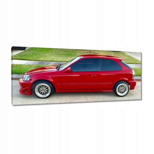 Obrazy 100x40 Červená Honda Civic
