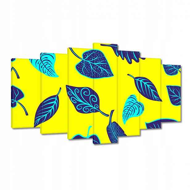 Obrazy 140x80 Modré listy Listy