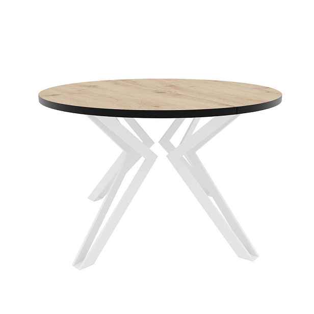 Idohome JÍDELNÍ STŮL RAMIRO 120 cm rozkládací z MDF, černý / černý Molet