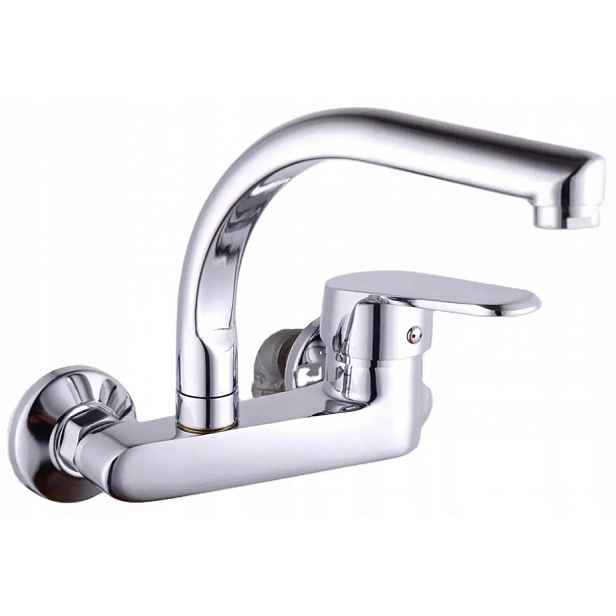 Kuchyňská nástěnná baterie otočná o 360° 150 mm nastavitelná 130–170 mm chrom