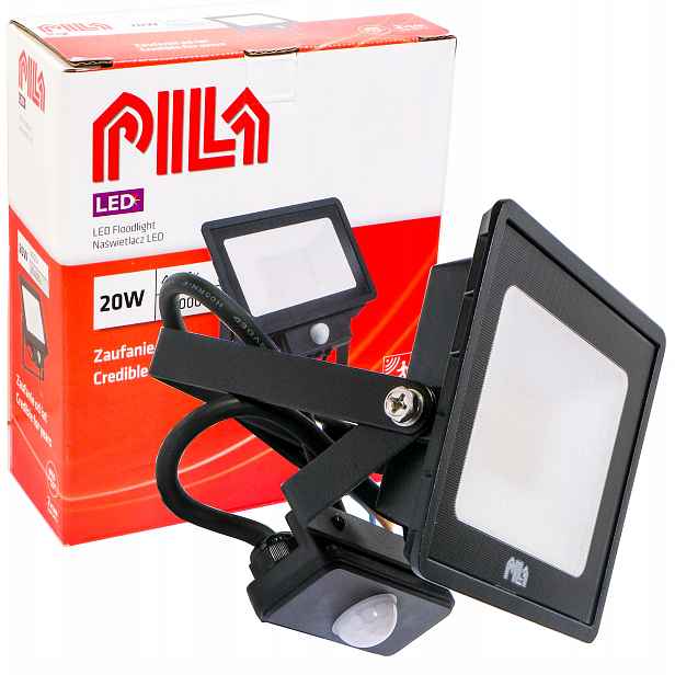 Led reflektor 20W Pila s pohybovým senzorem 4000K
