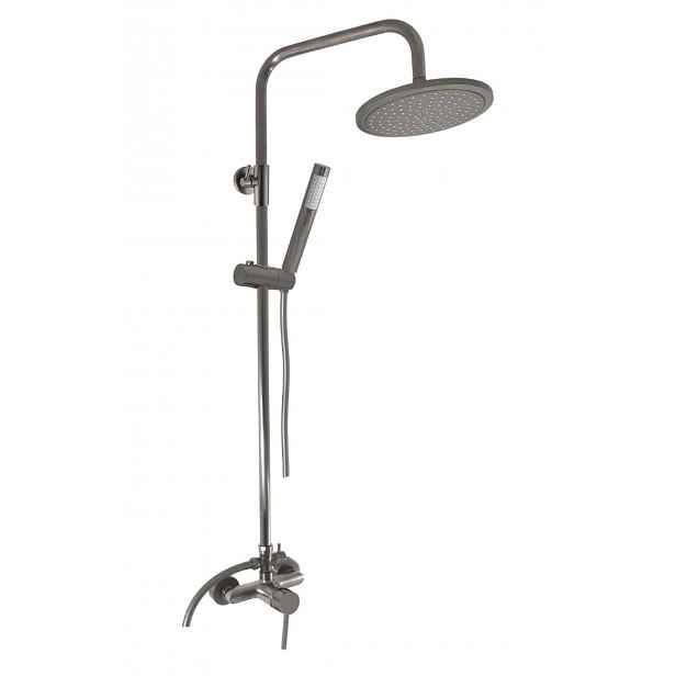 RAV Slezák Seina - Sprchový set s baterií, průměr 20 cm, metal grey SE982.5/5-61MGK